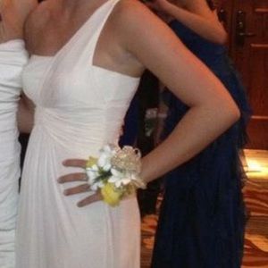 off white floor length dress